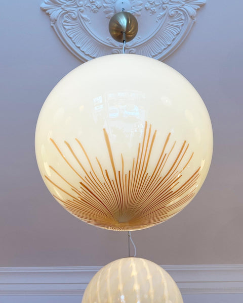 Vintage Ludovico Diaz de Santillana Murano Anemone ceiling lamp (D45)