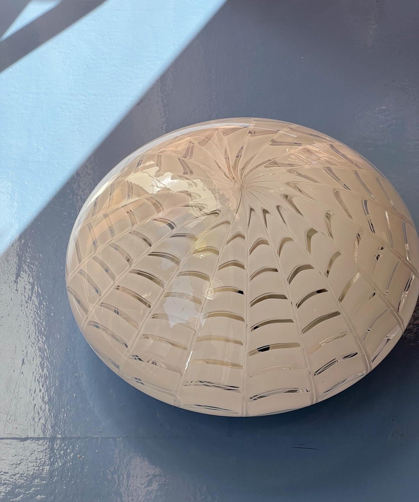Vintage Murano white pattern ceiling/wall lamp