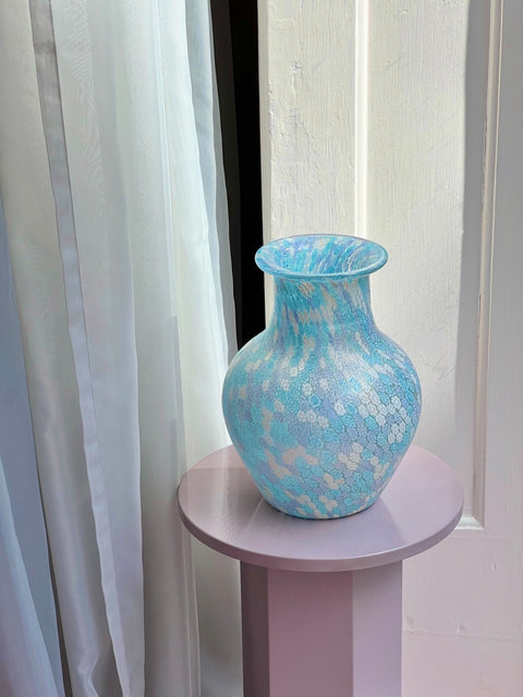 Vintage Millefiori blue Murano vase