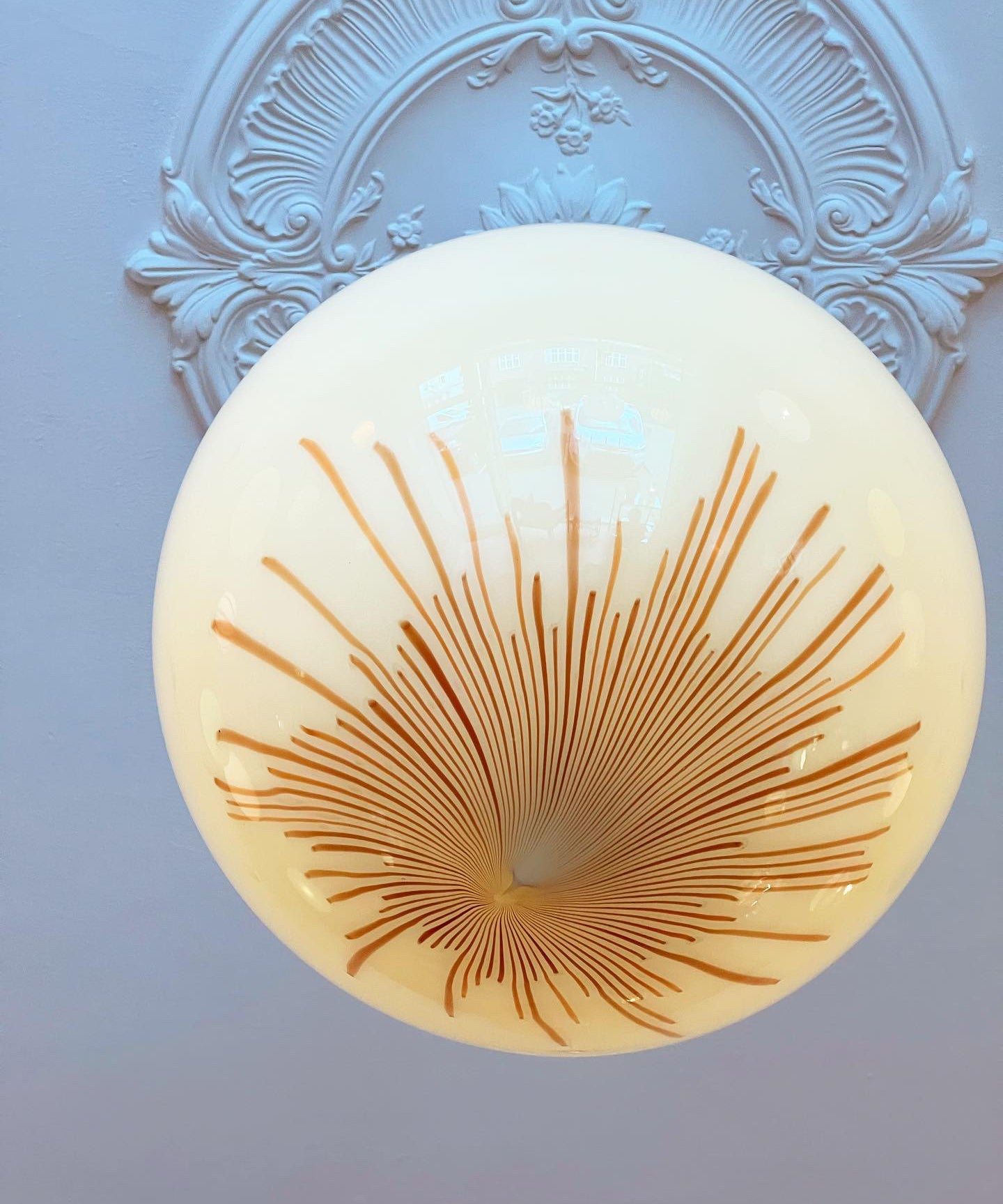 Vintage Ludovico Diaz de Santillana Murano Anemone ceiling lamp (D45)