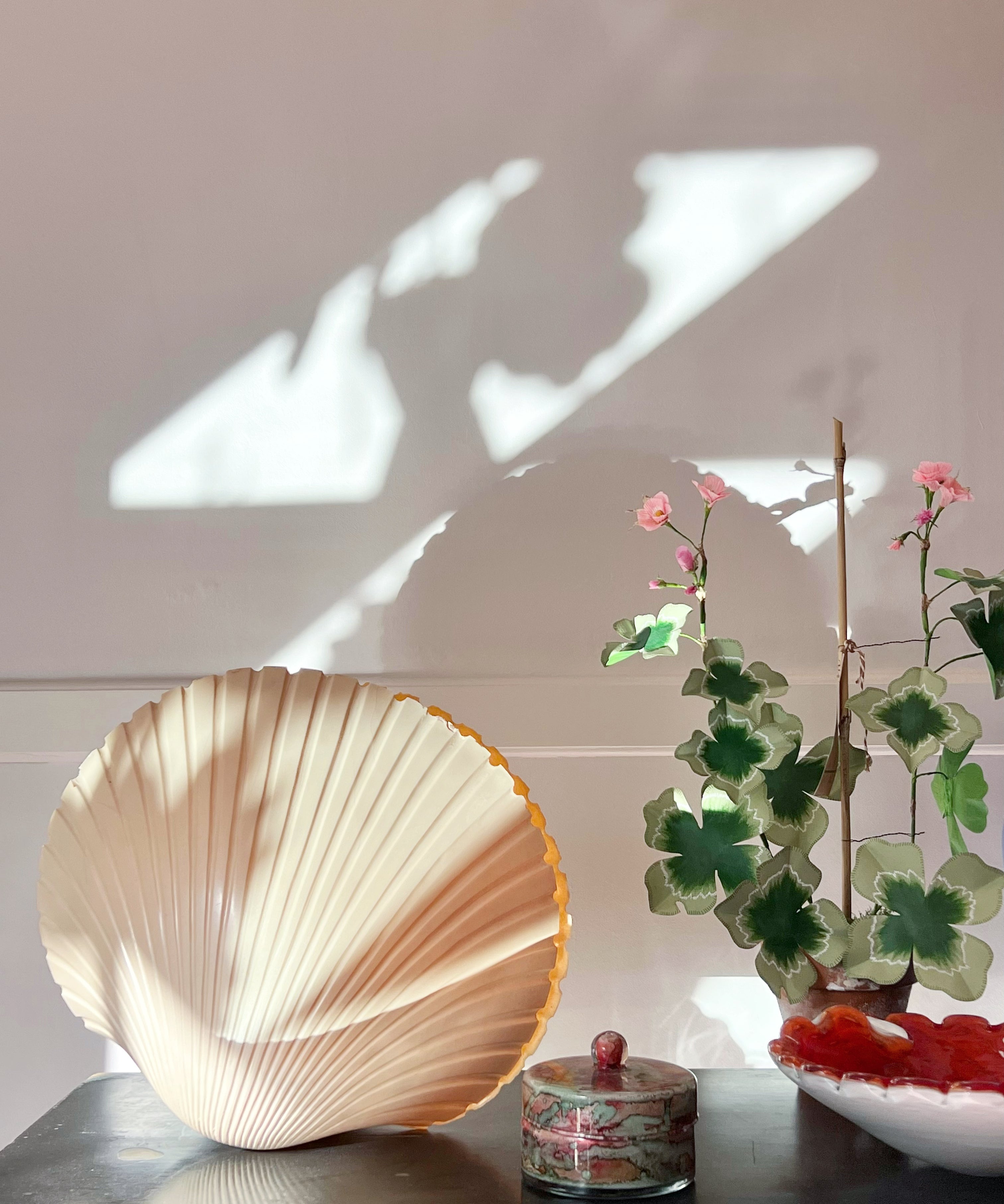 Vintage André Cazenave shell lamp