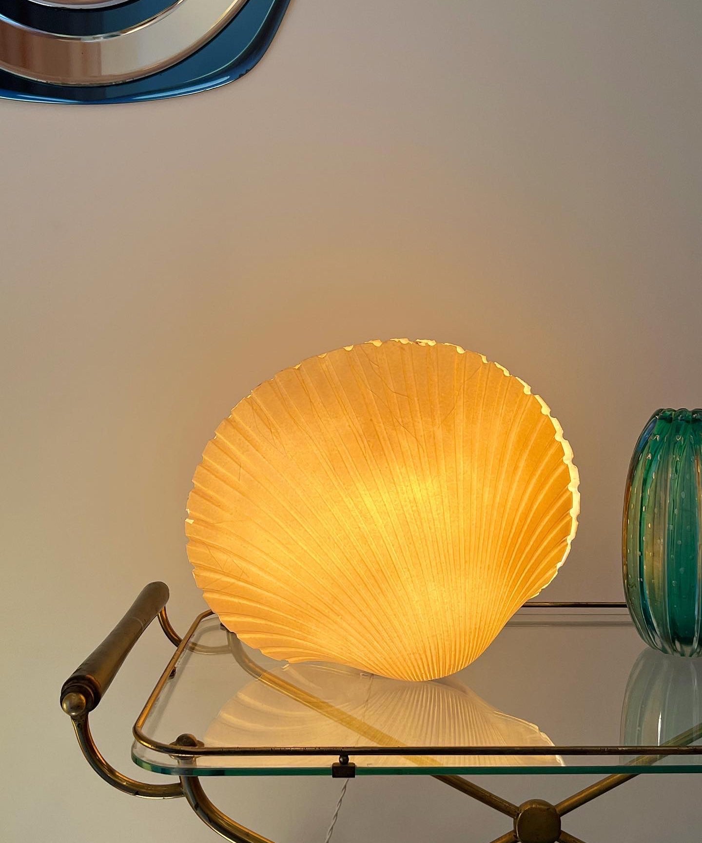 Vintage André Cazenave shell lamp