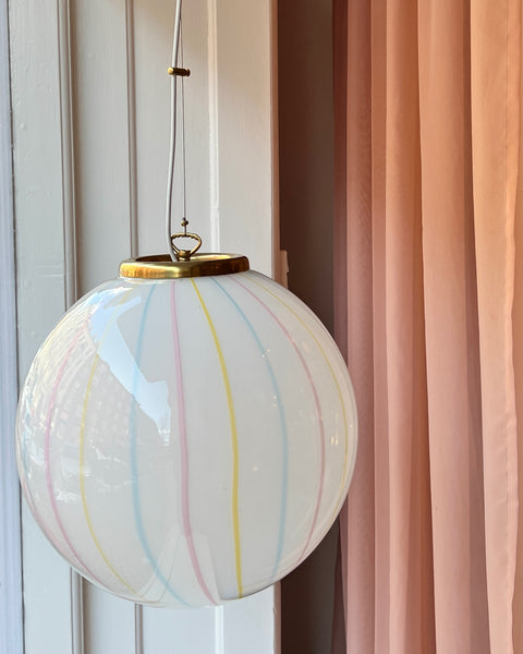 Vintage multi-colored Murano ceiling lamp (D40)