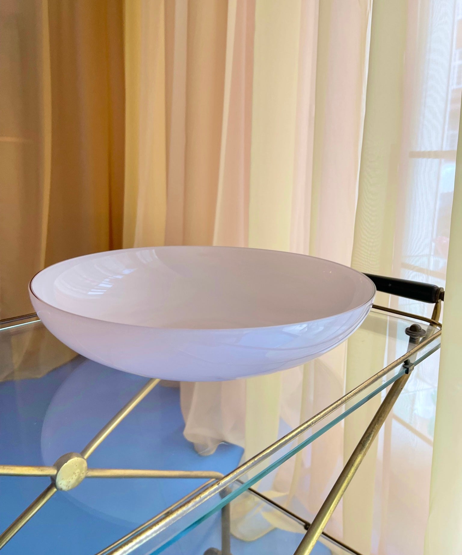 Large vintage opal pink Murano bowl/dish