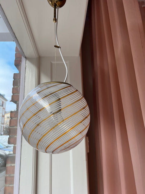 Vintage Murano golden/transparent ceiling lamp (D25)