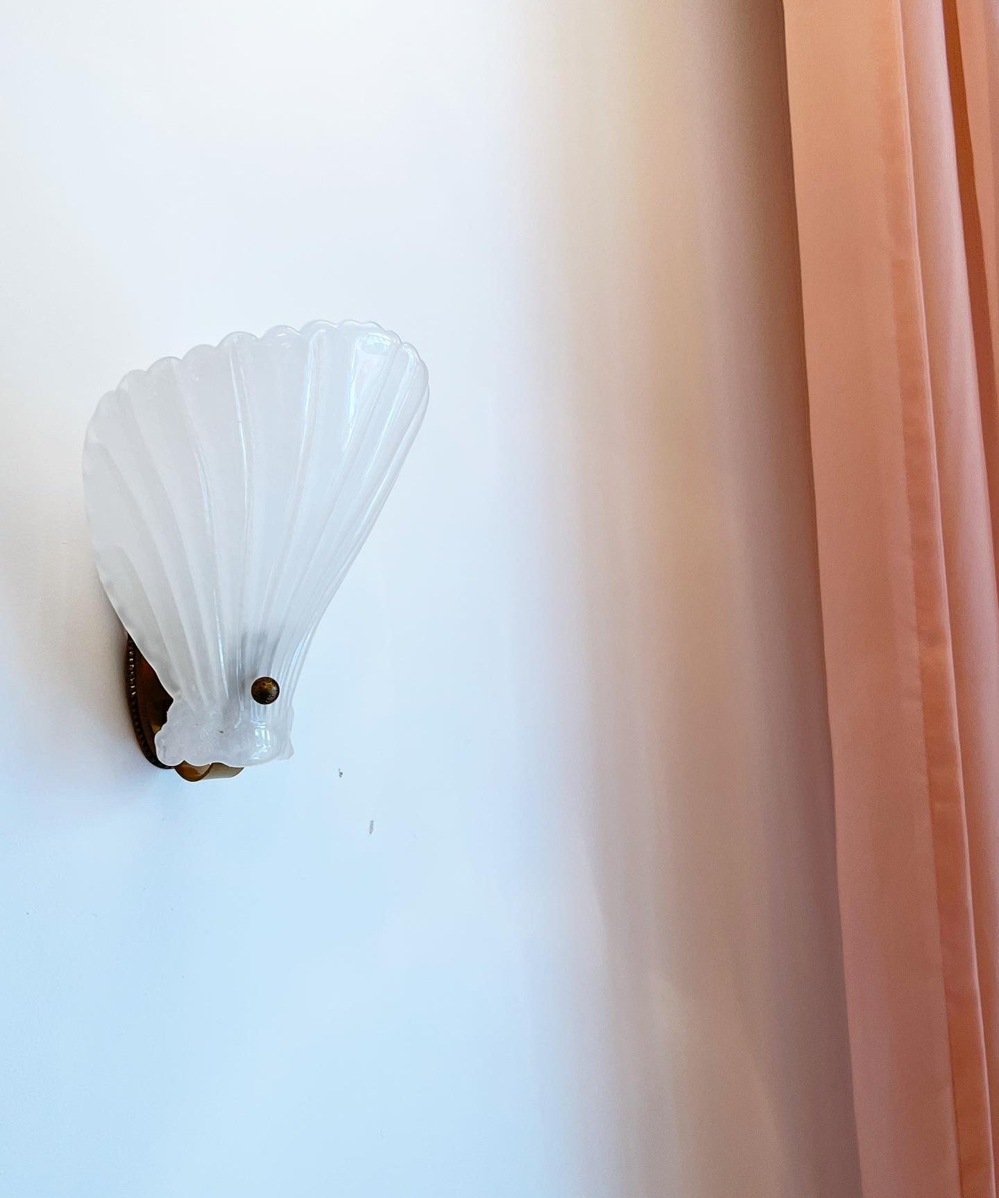 Vintage Murano shell wall lamp