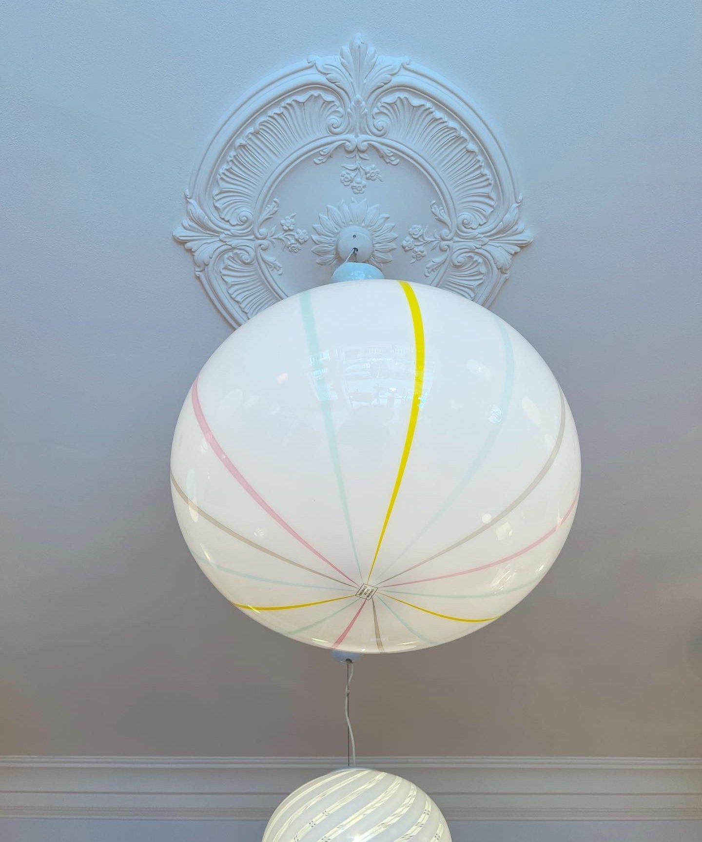 Vintage Murano multi-colored ceiling lamp