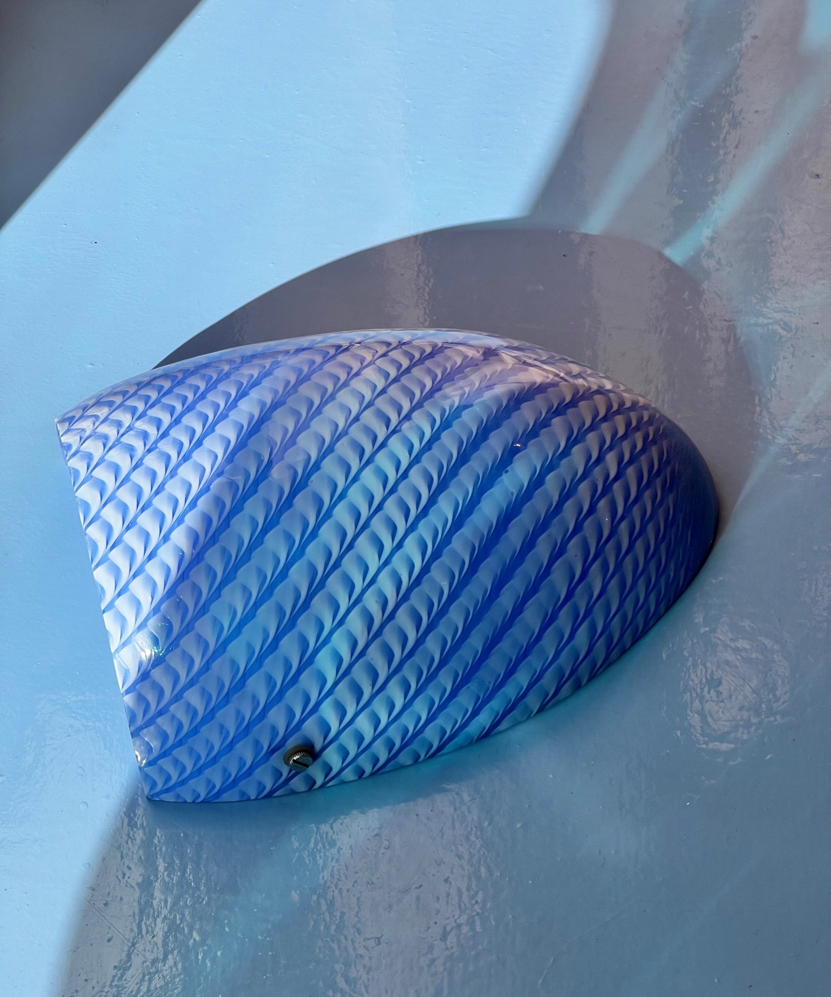 Vintage blue Murano wall lamp