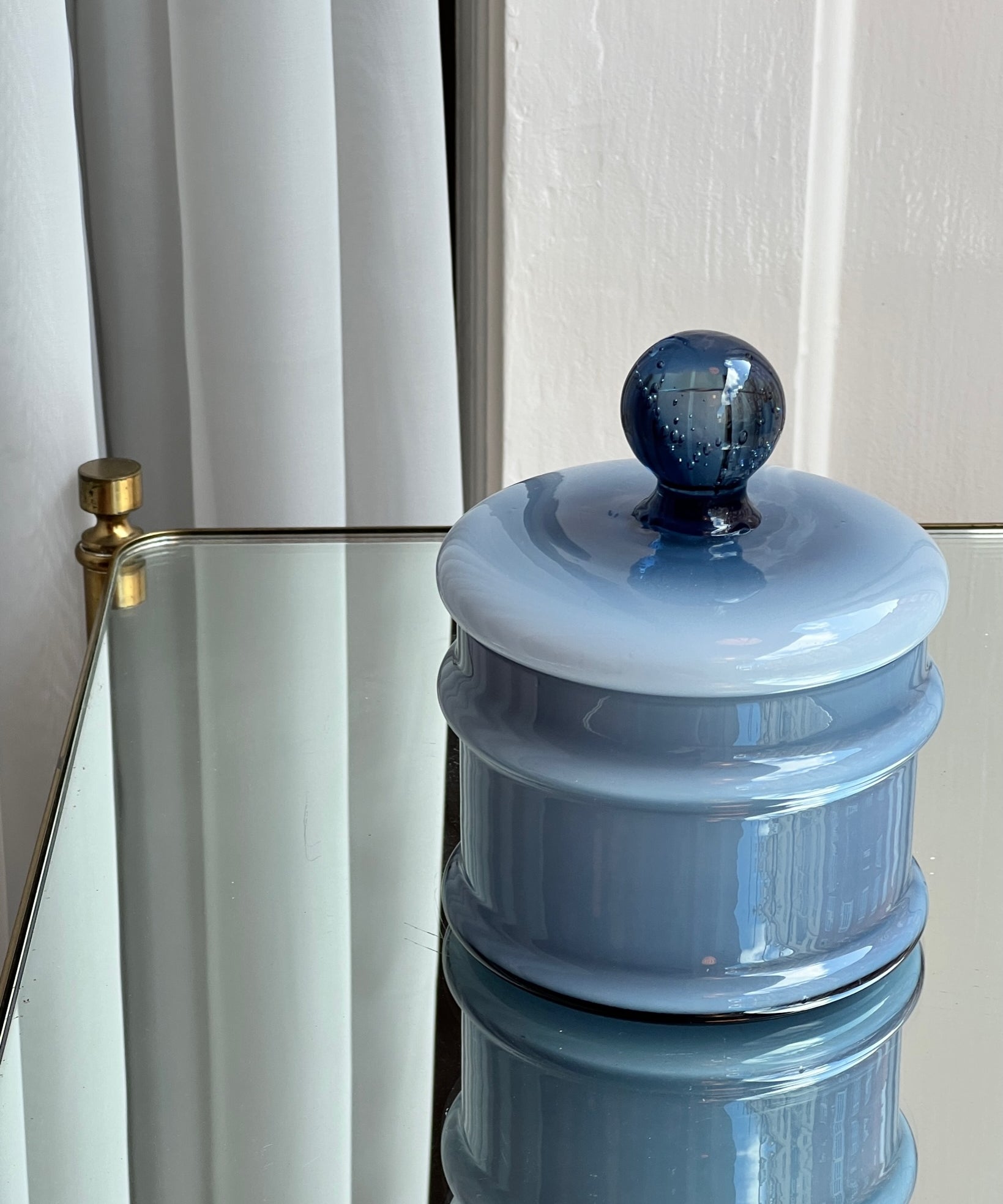 Vintage blue Murano bonbonniere