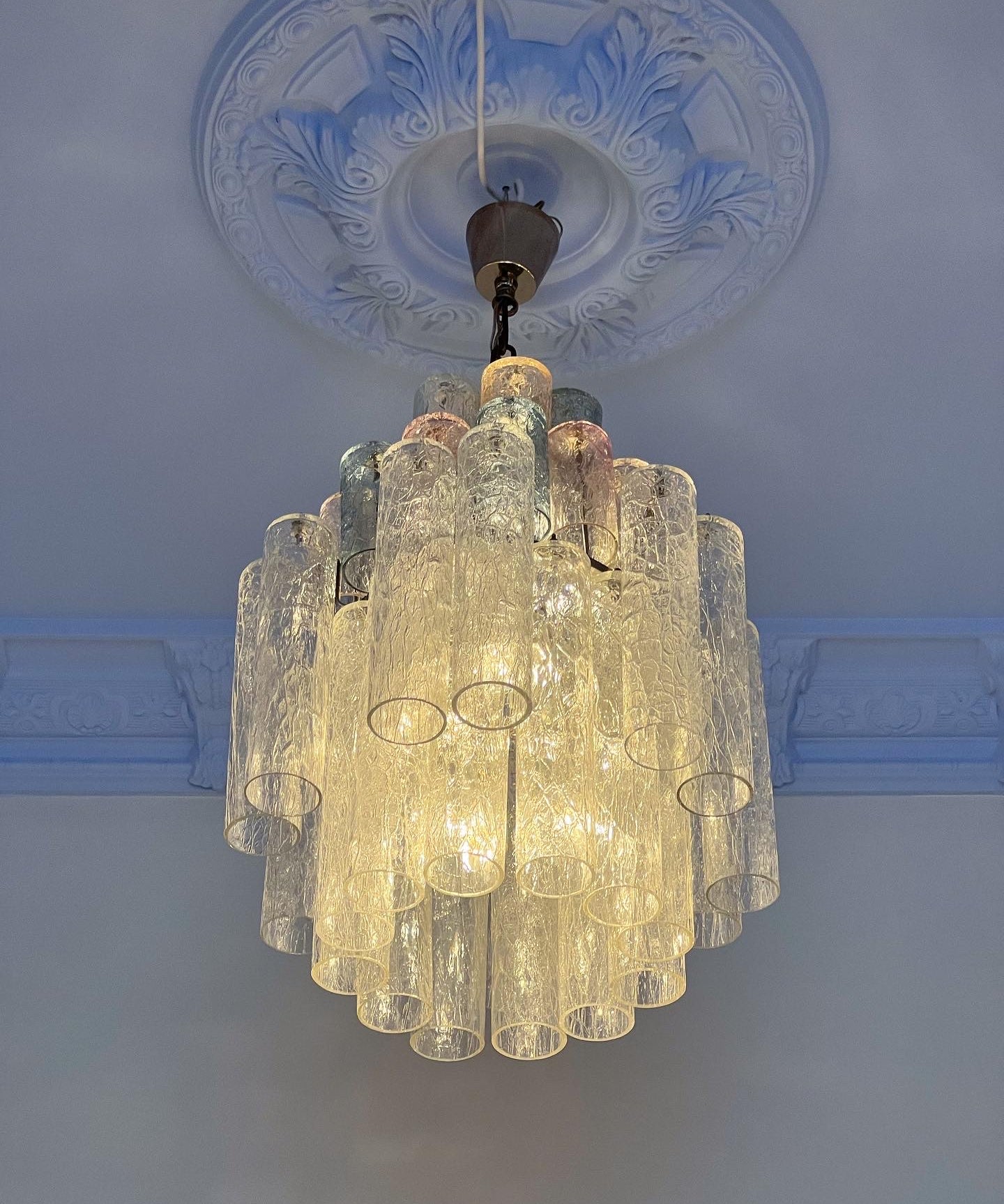 Vintage Murano chandelier multicoloured