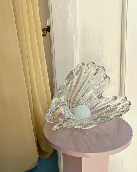Vintage clear Murano shell bowl (Large)