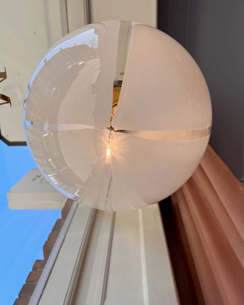 Vintage Murano white/transparent ceiling lamp (D40)