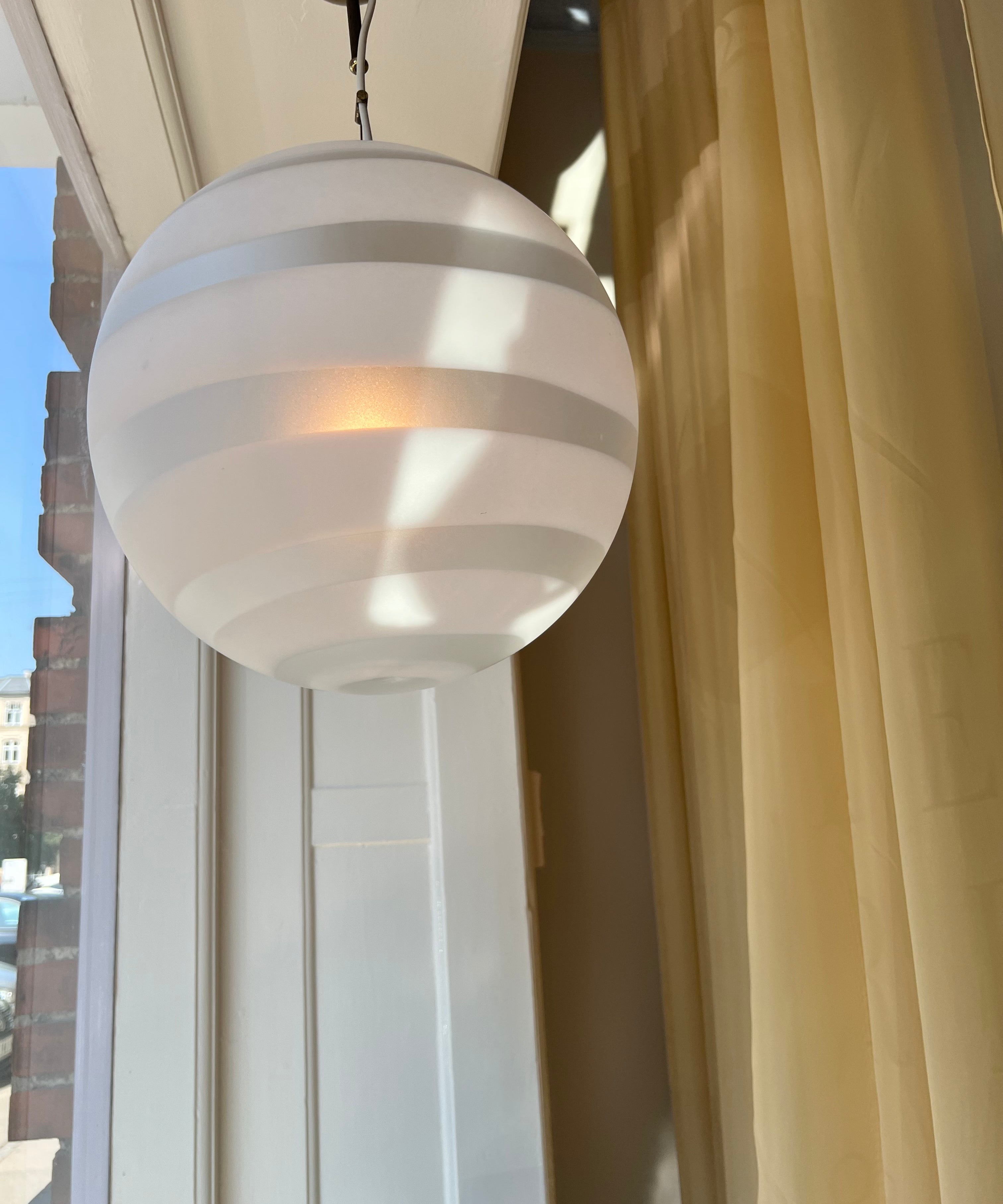 Vintage Murano white/blurred ceiling lamp (D35)