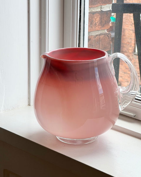Vintage pink Murano jug