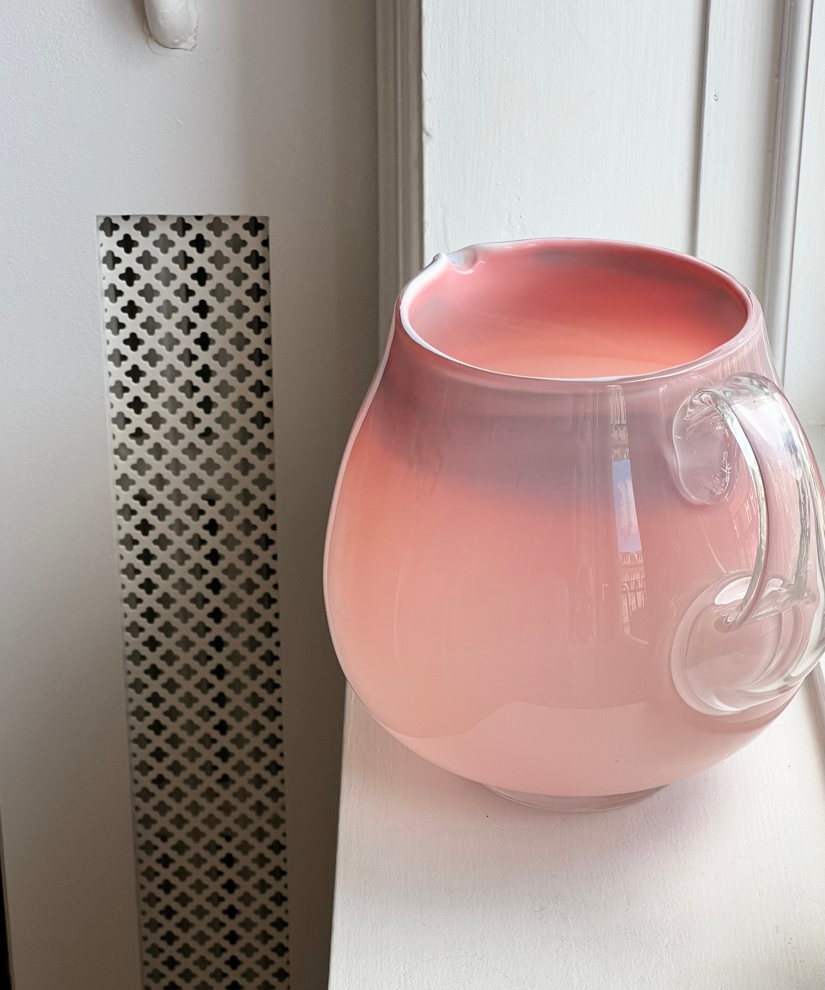 Vintage pink Murano jug