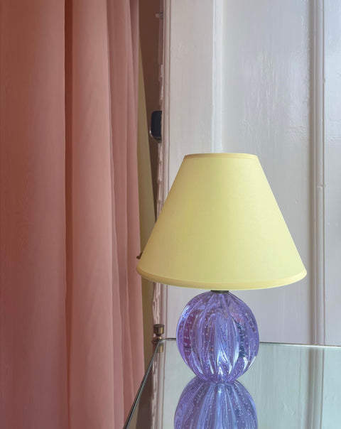 Vintage purple Murano table lamp