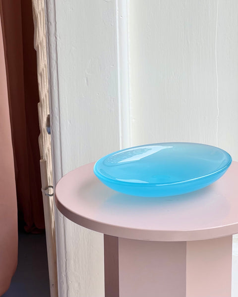 Vintage opal light blue Murano plate/bowl