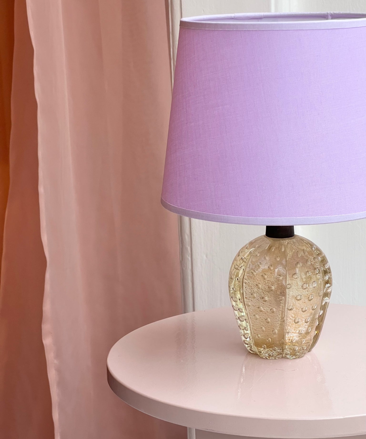 Vintage golden Murano table lamp