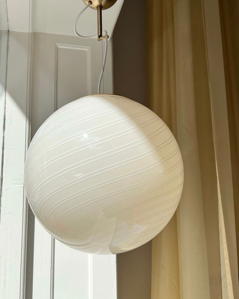 Vintage Murano cream/white ceiling lamp