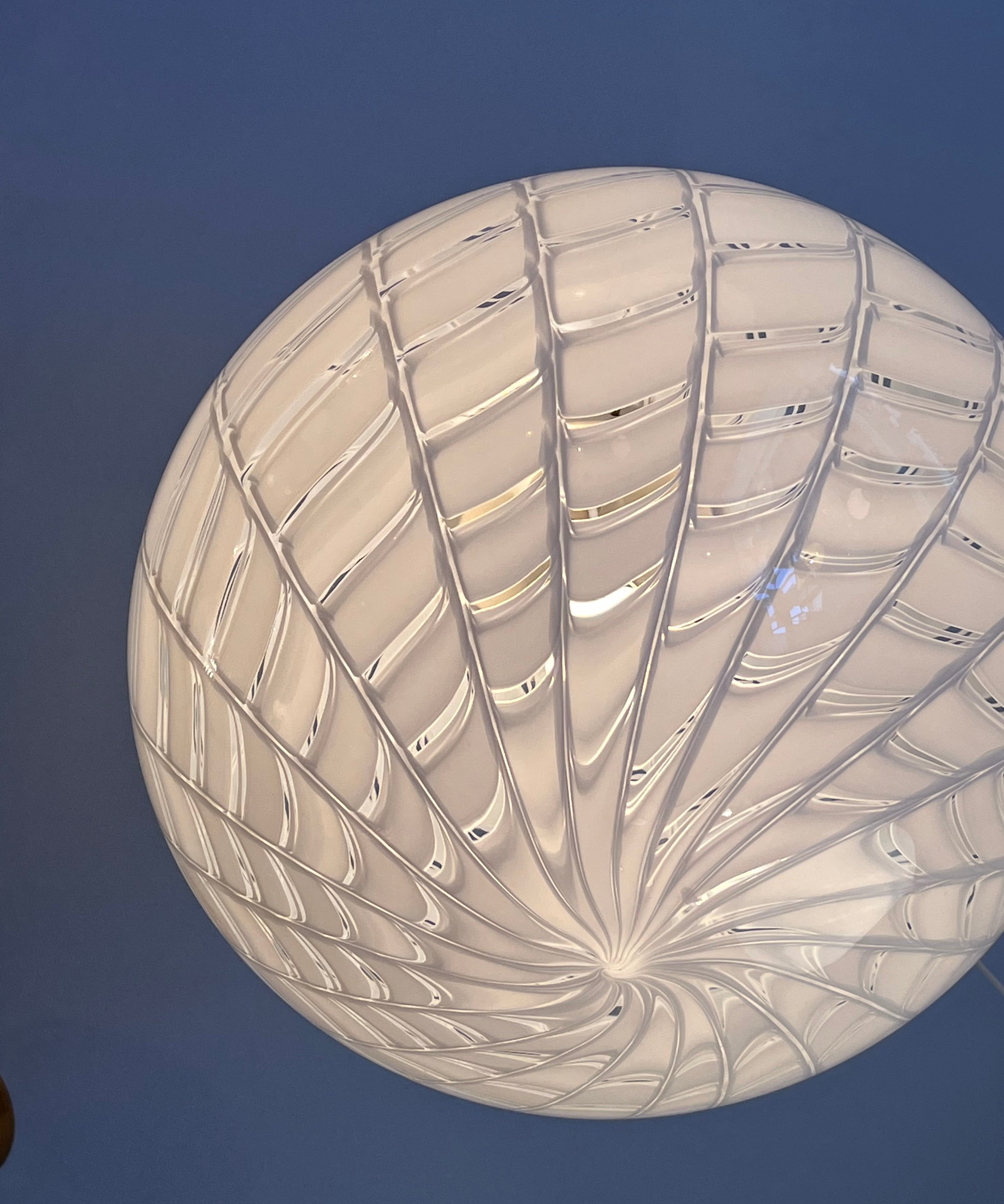 Vintage Murano white pattern ceiling lamp
