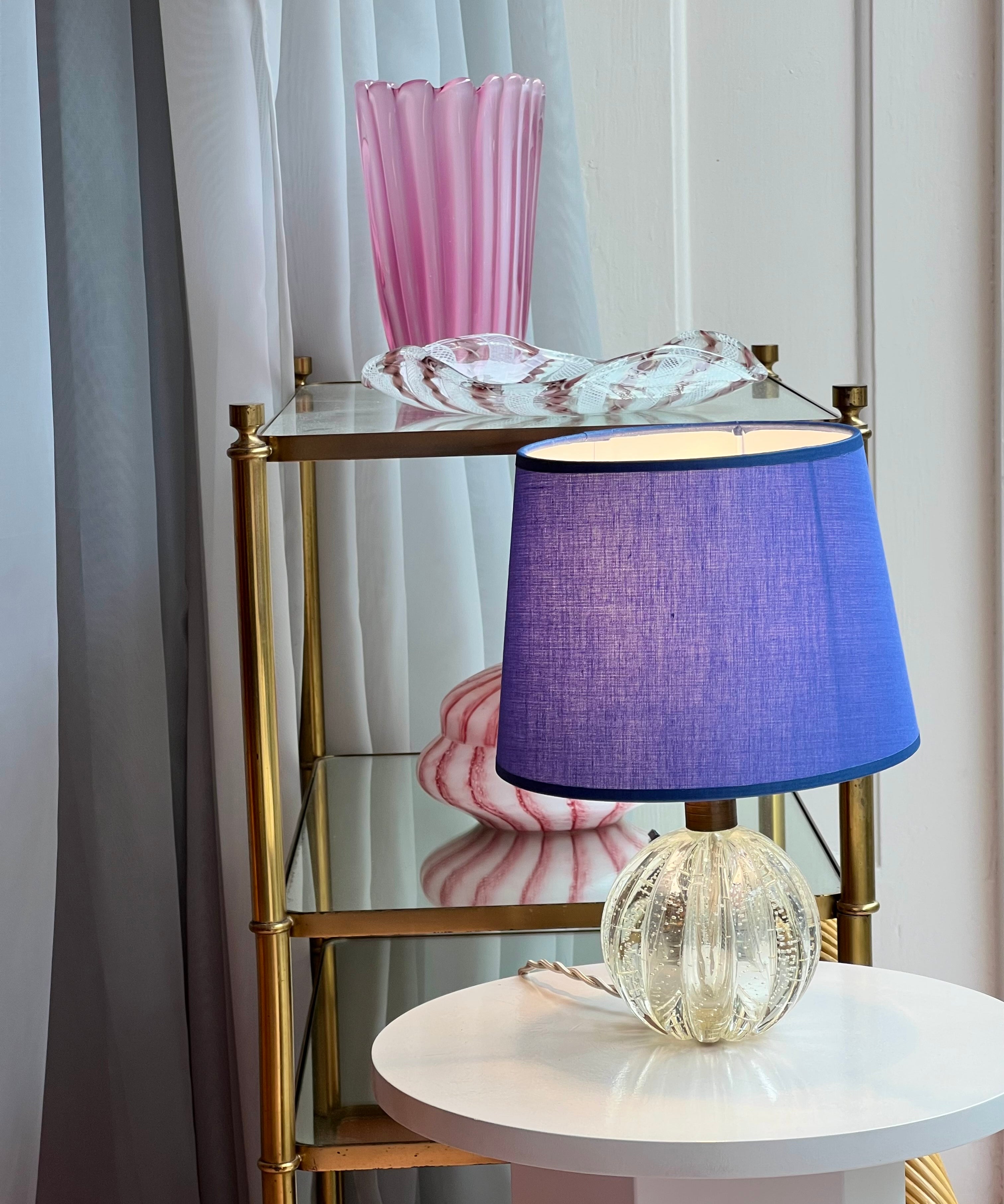 Vintage clear Murano table lamp