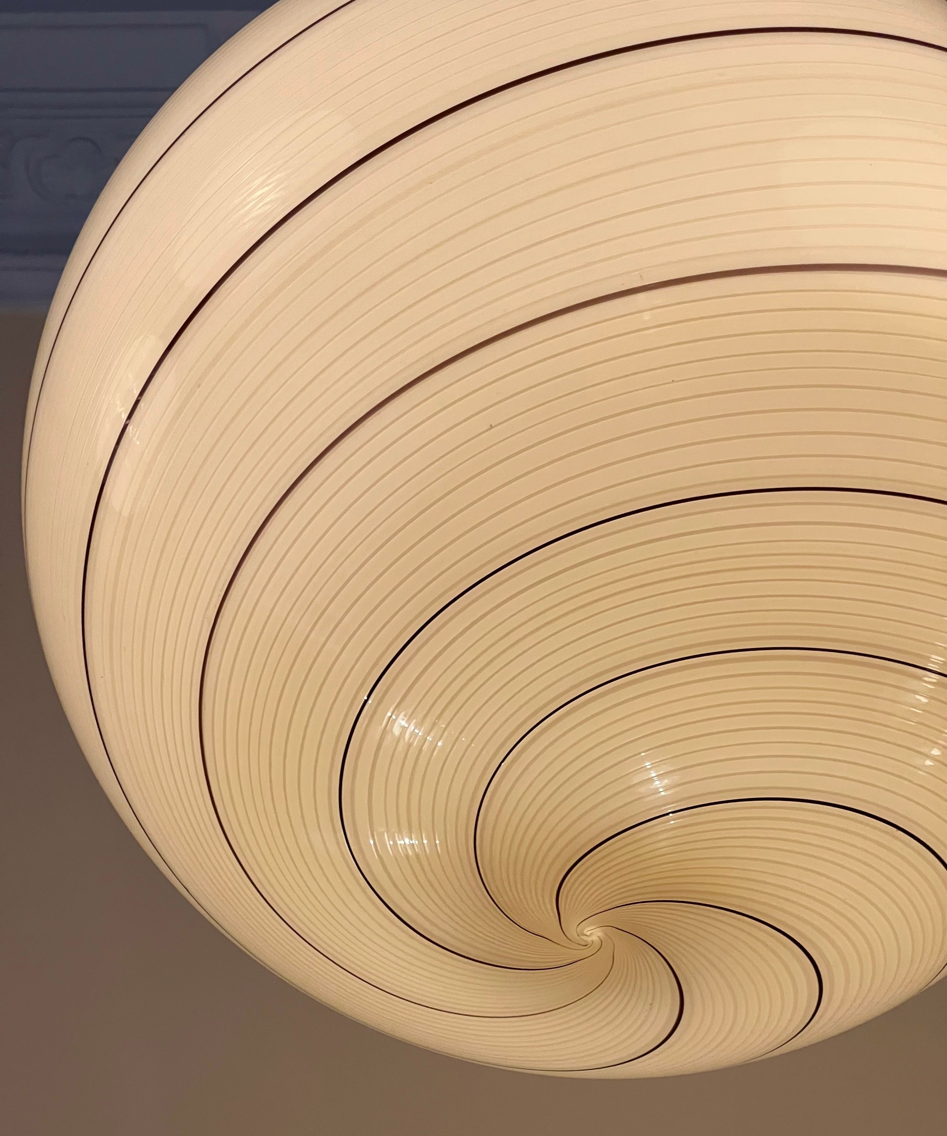 Vintage Murano cream/yellow ceiling lamp