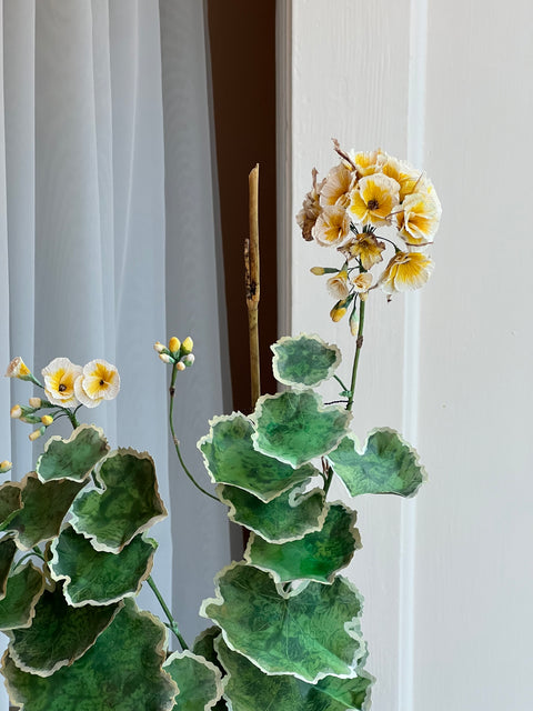 Paper flower ”yellow pelargonium"