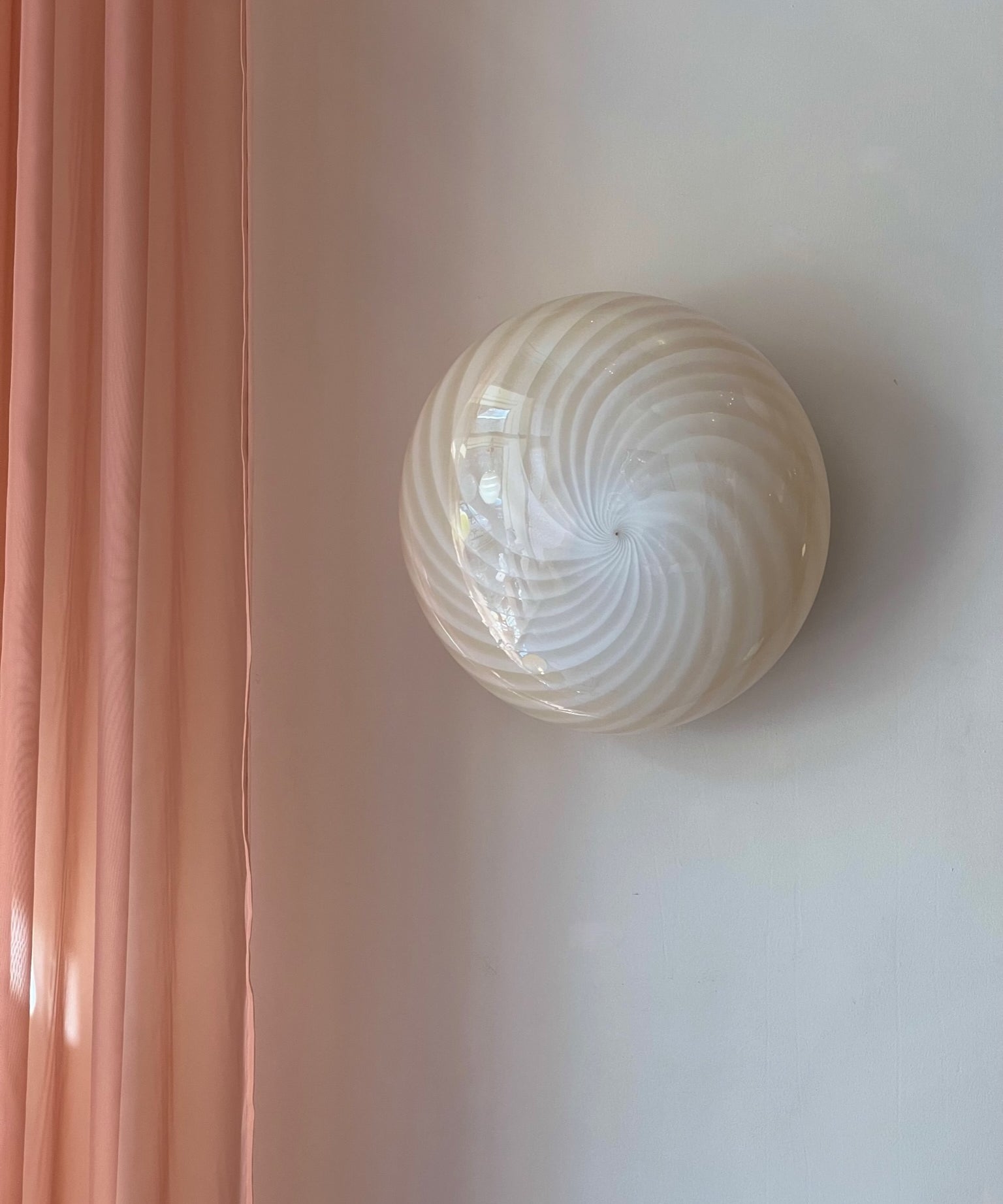 Vintage Murano light caramel ceiling/wall lamp