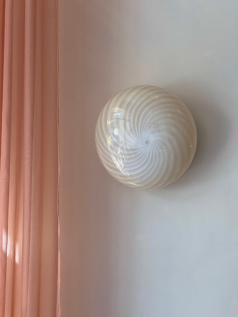 Vintage Murano light caramel ceiling/wall lamp