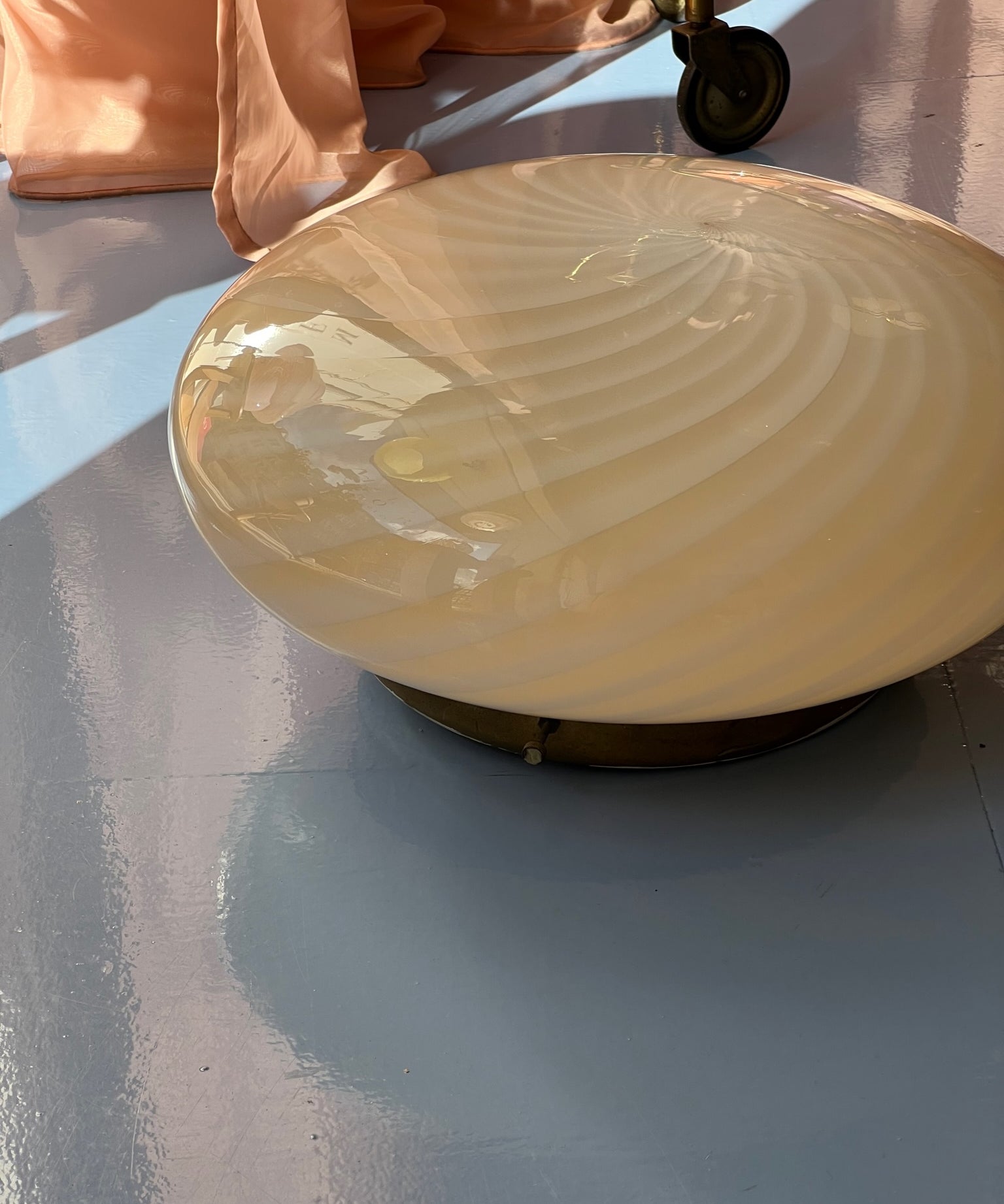 Vintage Murano light caramel ceiling/wall lamp