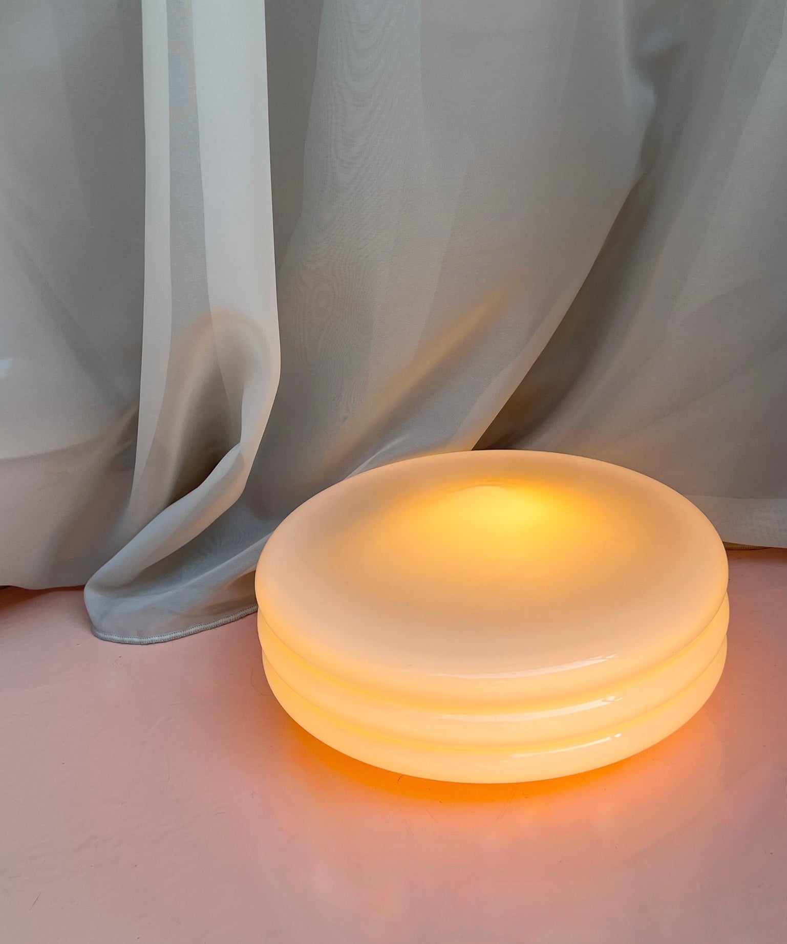 Vintage Murano light pink/peach ceiling/wall lamp