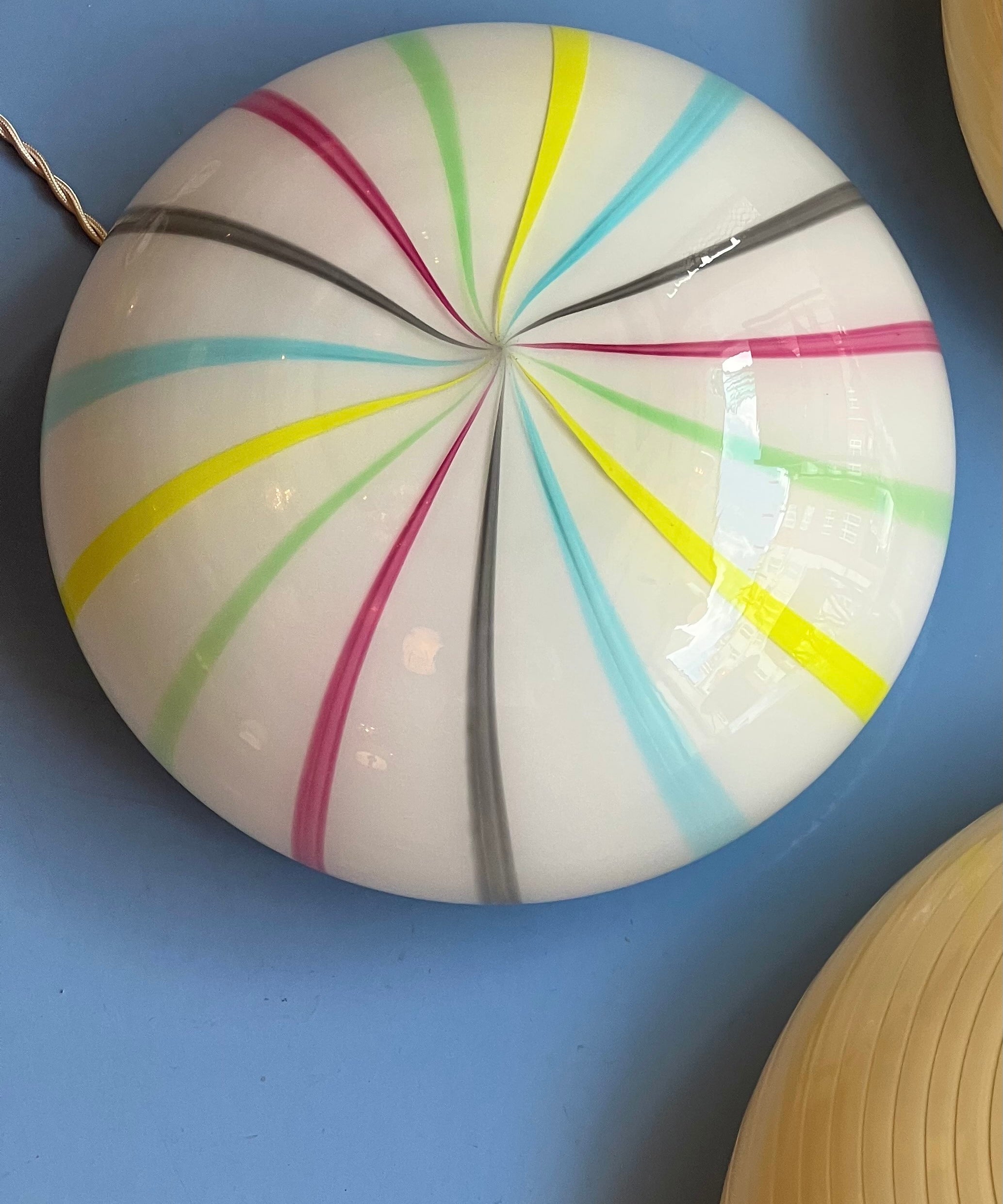 Vintage Murano multi-colored ceiling/wall lamp