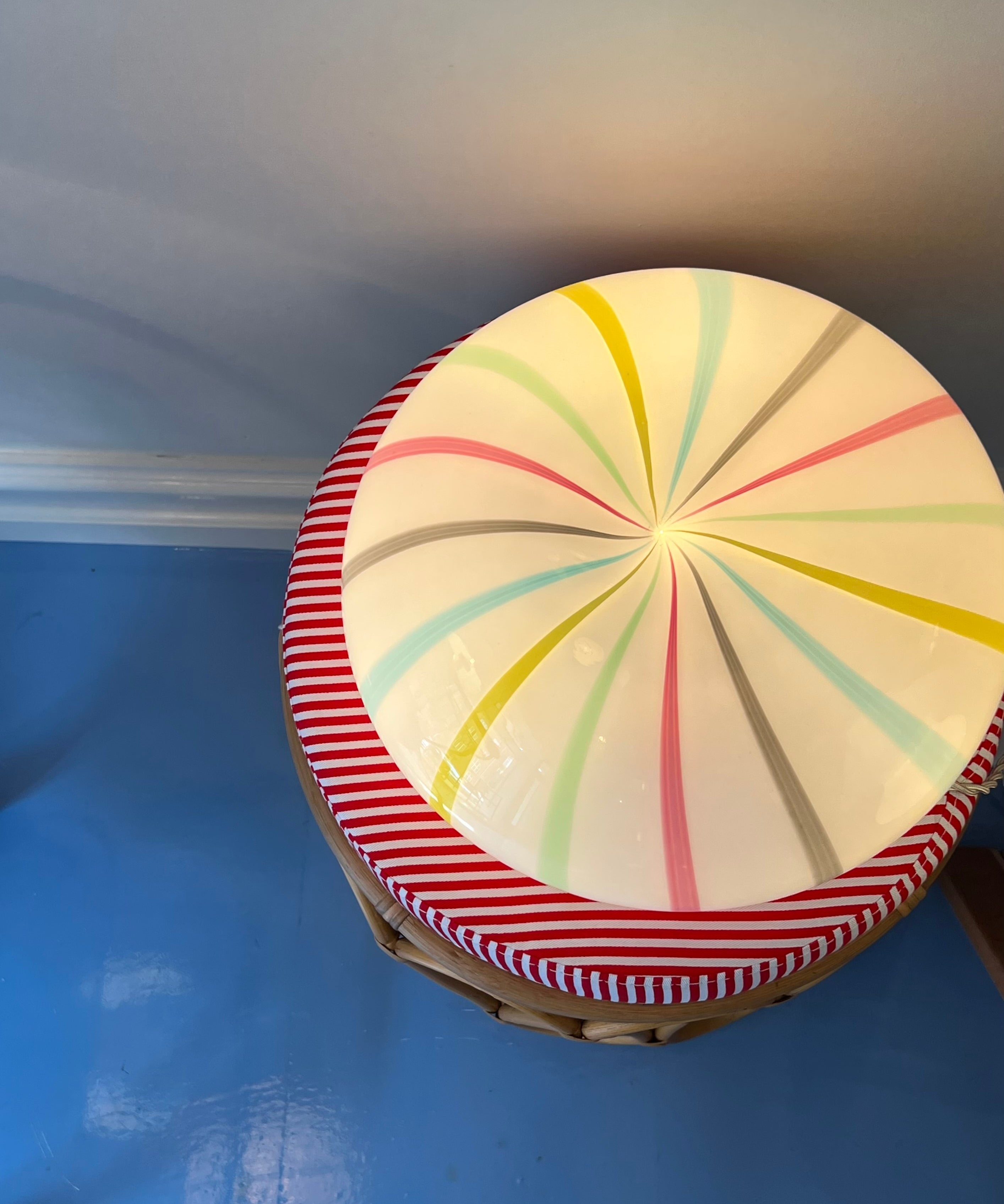 Vintage Murano multi-colored ceiling/wall lamp