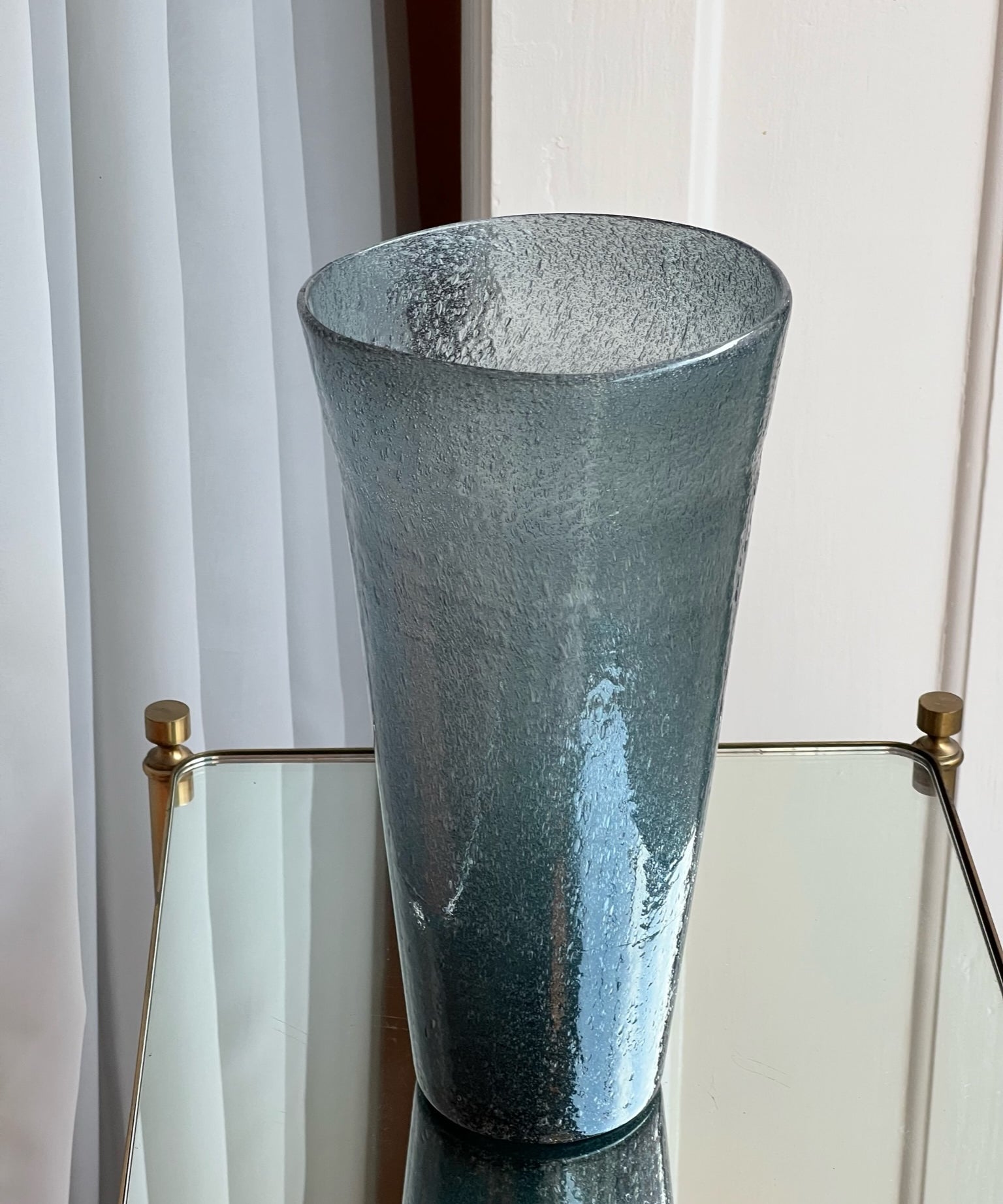 Vintage blue/grey Murano vase
