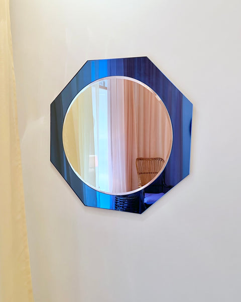 Vintage Blue Italian Mirror