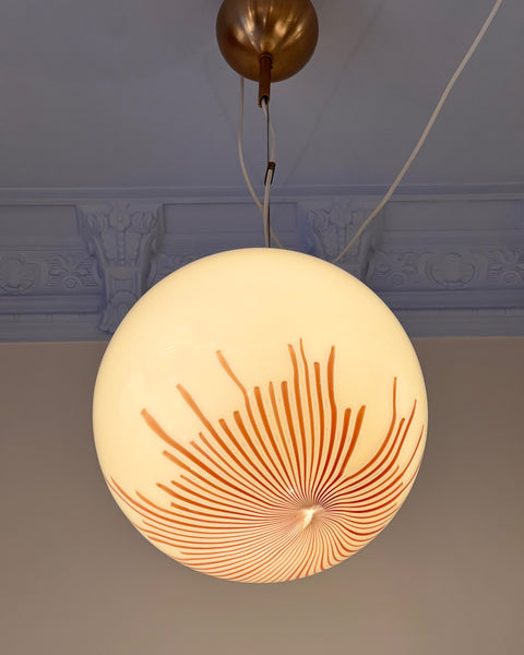 Vintage Ludovico Diaz de Santillana Murano Anemone ceiling lamp (D30)