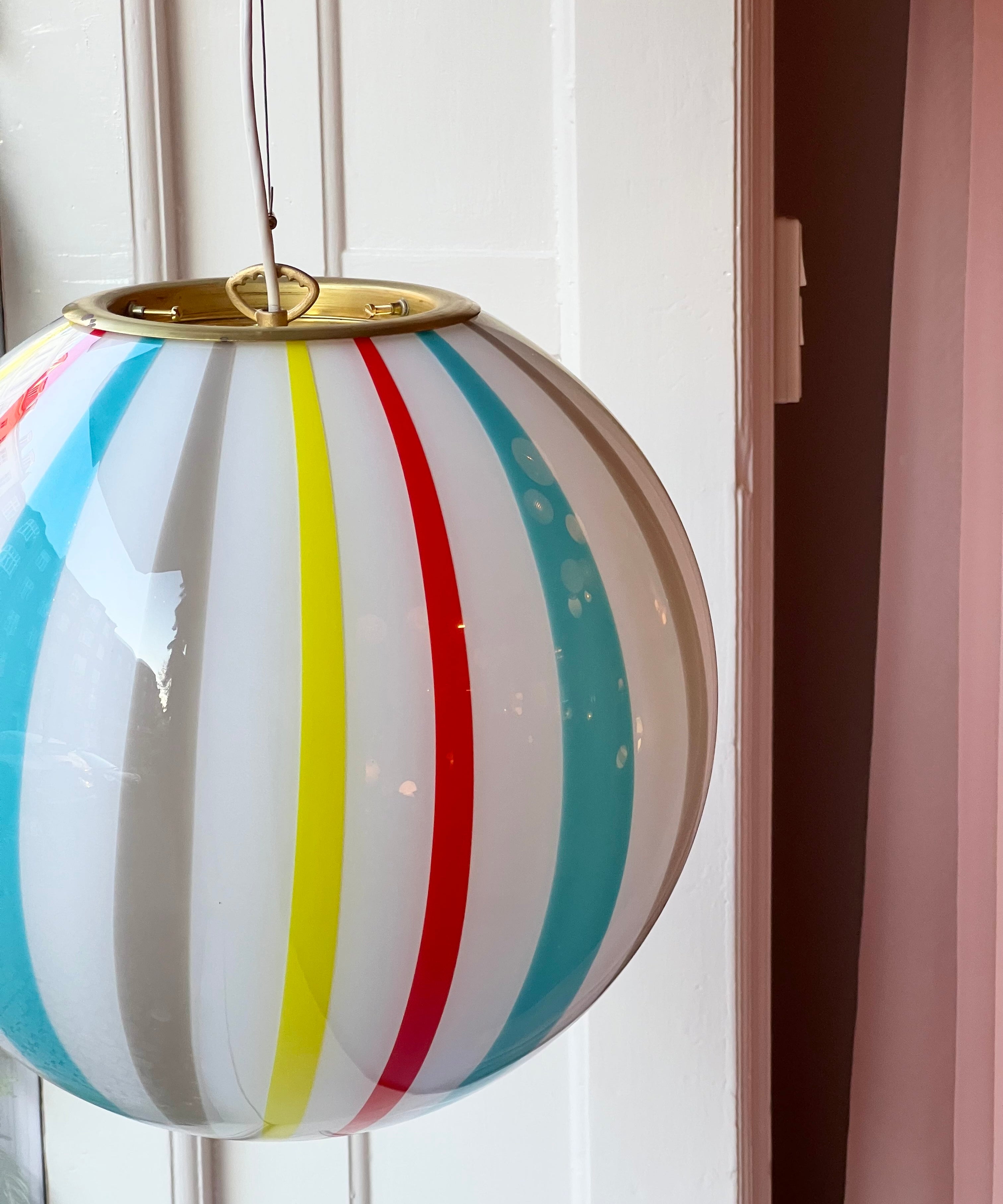 Ceiling lamp - Multi-coloured vertical stripes (D40)