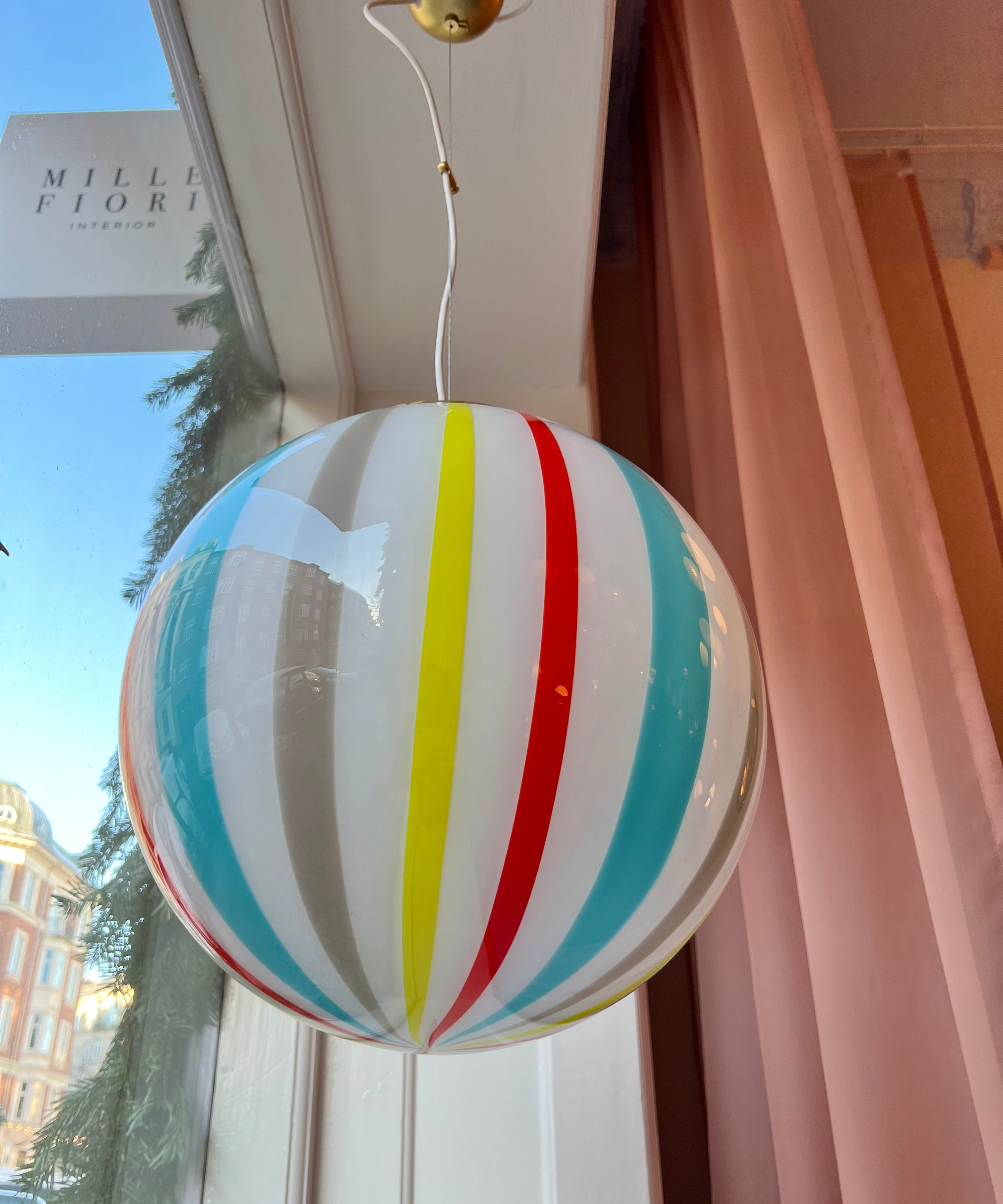 Ceiling lamp - Multi-coloured vertical stripes (D40)