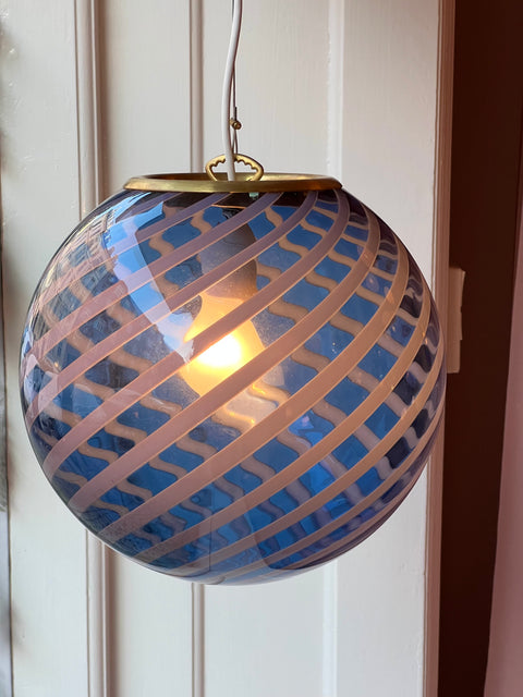 Ceiling lamp - Blue/transparent swirl (D30)