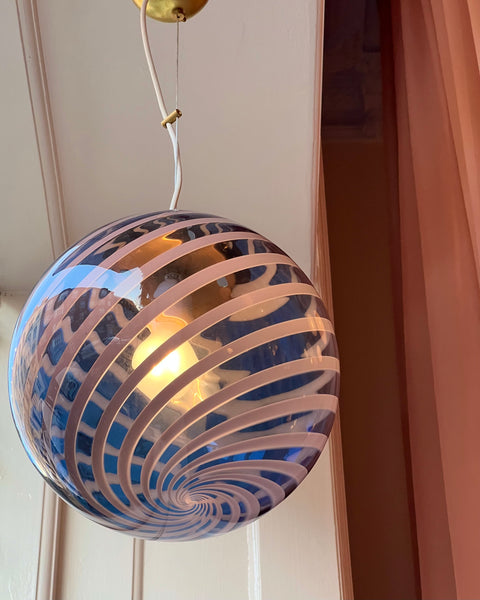 Ceiling lamp - Blue/transparent swirl (D30)