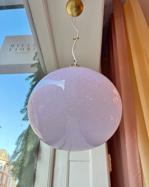 Oval ceiling lamp - Light pink dotted D35
