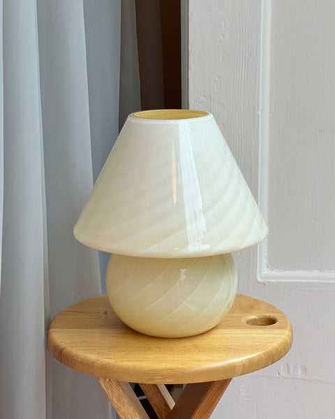 Mushroom table lamp - Light yellow swirl