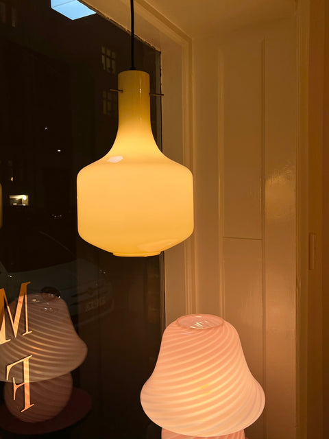 Vintage yellow Murano ceiling lamp
