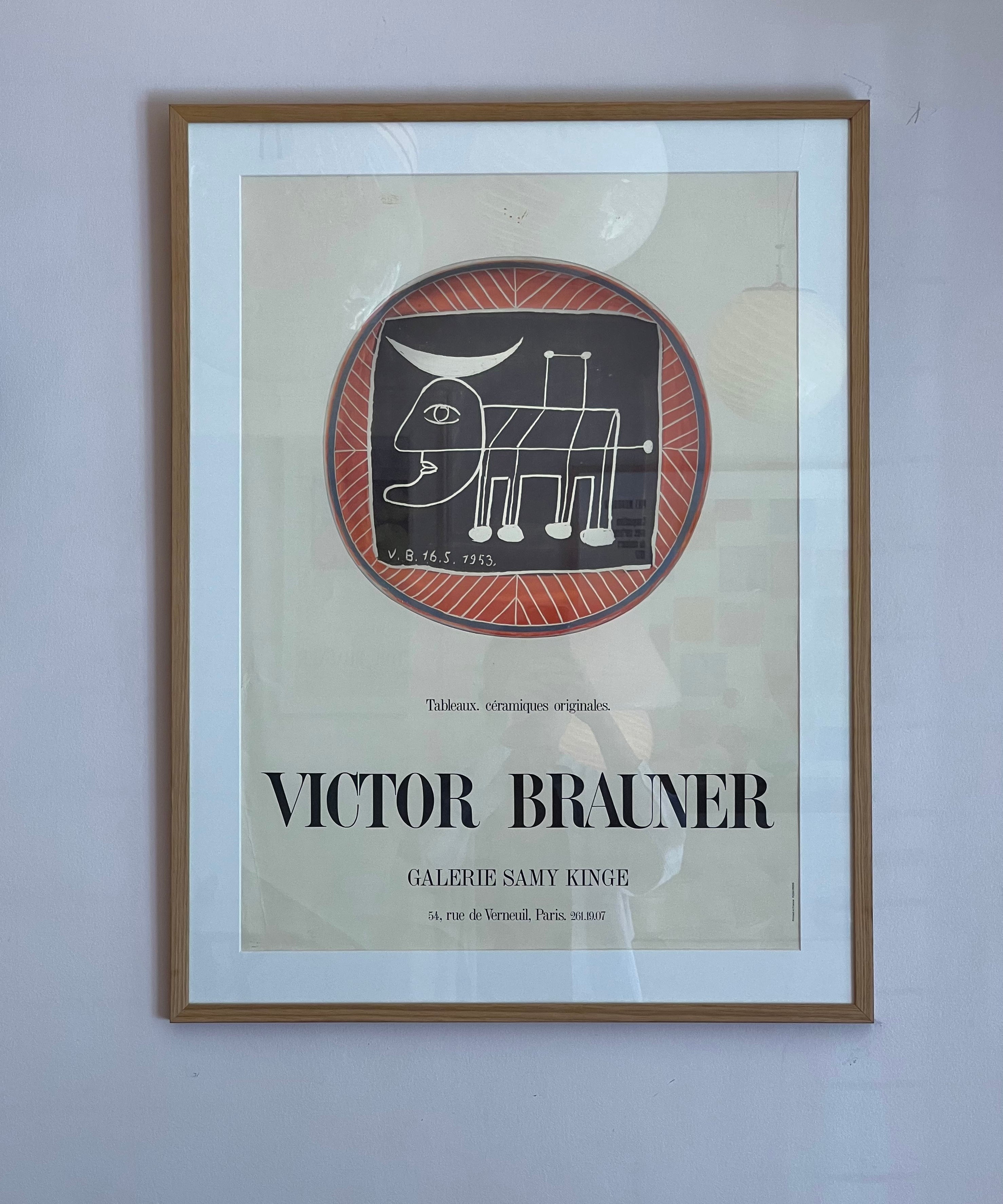 Victor Brauner vintage exhibition poster, 1986
