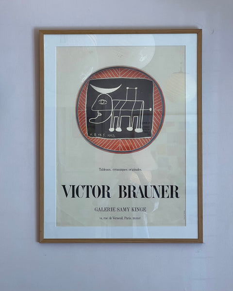 Victor Brauner vintage exhibition poster, 1986