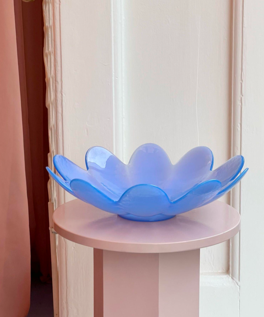 Large vintage blue/purple Murano bowl